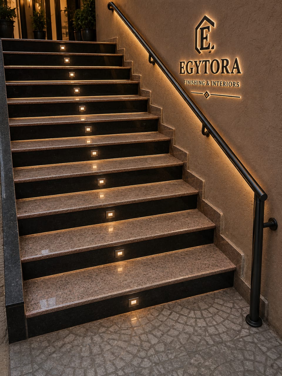Granite staircase