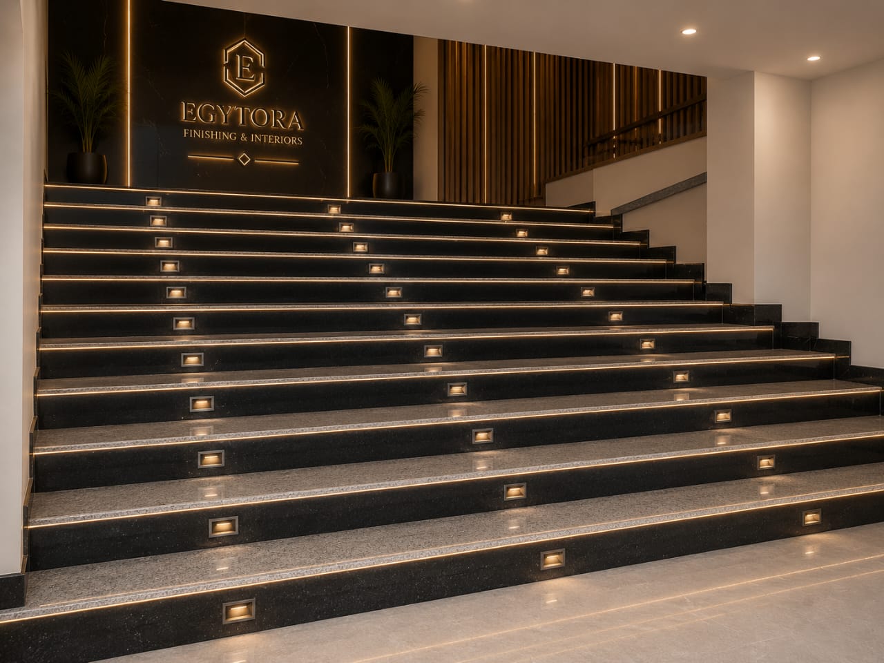 Granite staircase