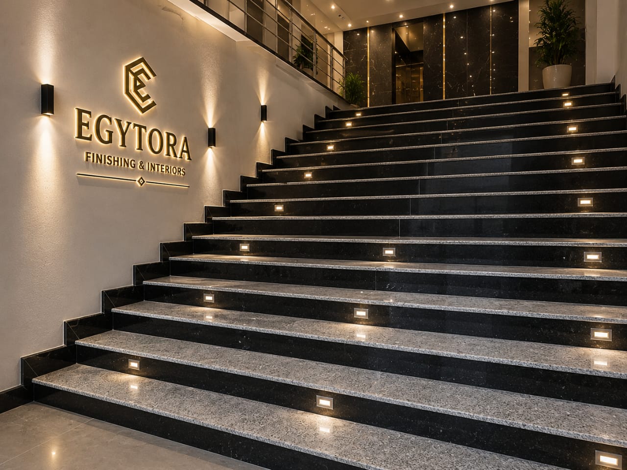 Granite staircase
