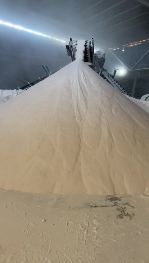 Bulk salt storage pile
